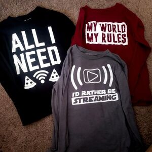 3 Long Sleeves Shirts For Boys